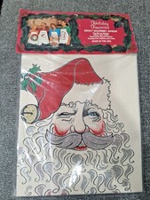HOLIDAY FAVORITES ADULT GOURMET APRON SANTA FACE COTTON AND POLYESTER BLEND NEW