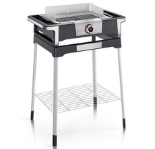 Severin 3000w elektrogrill auf beinen schwarz / edelstahl