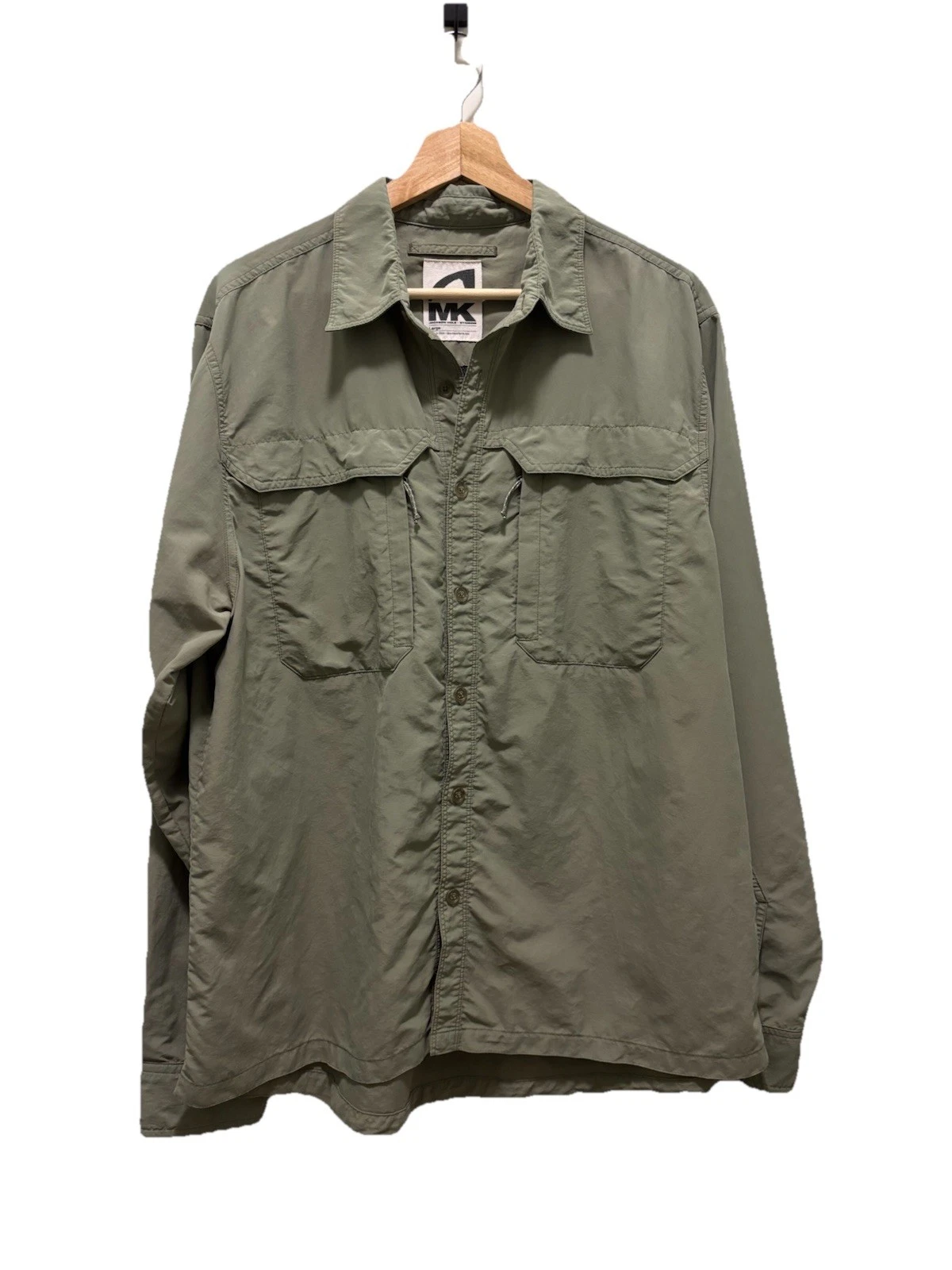 Mountain Khakis Shirt Mens L Green Vented Long Sleeve Button Up Relaxed