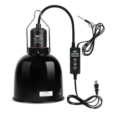 Reptile Light Fixture with Dimming Thermostat  Timer, Aluminum 5.5inch Deep ...