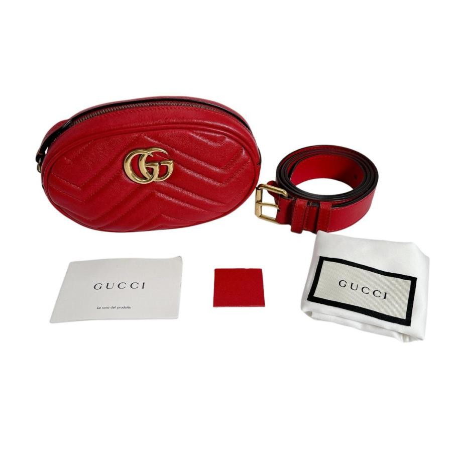 GUCCI Bag: GG Marmont 476434 Red W18H12.5D5cm w/dust bag strap