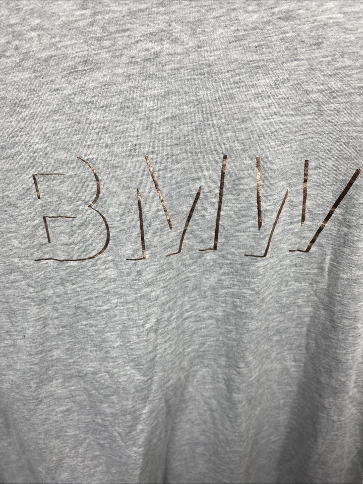 Camiseta BMW Gris Mujer Grande Rara Oro Rosa Botón BMW Foto 3 de 4