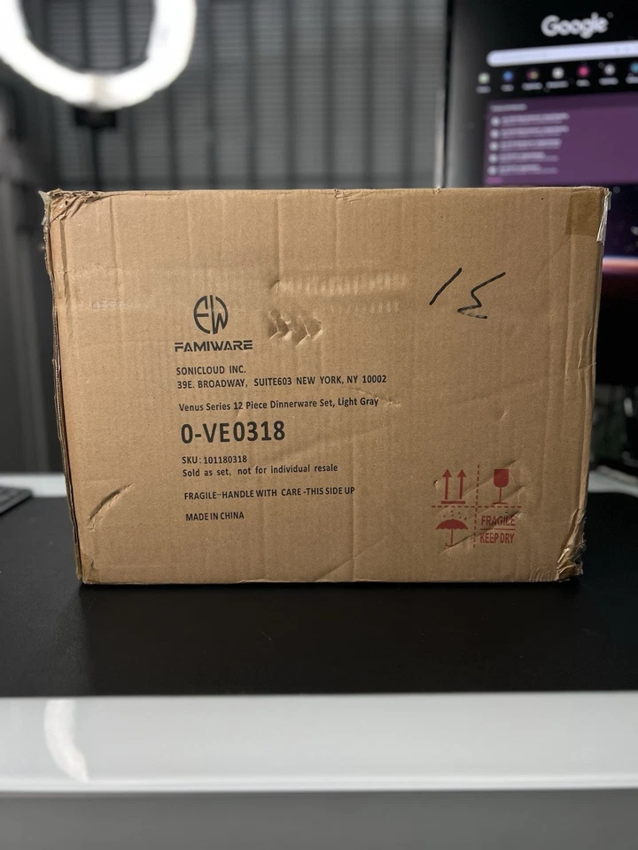 Conjuntos de pratos e tigelas Venus, 12 peças conjuntos de louça salpicados de grés, di... - Imagem 2 de 4