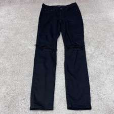 American Eagle Outfitters High Rise Jegging Jeans Black Distressed Pockets Sz 6