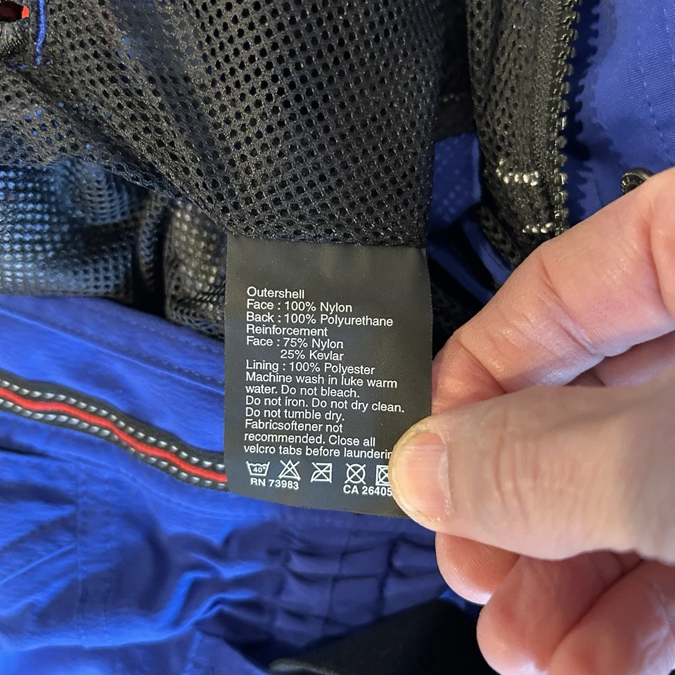 Helly Hansen Ski Suit One Piece Mesh Lined Snowsuit Snow Blue Vtg Mens Size XL - Image 4 of 4