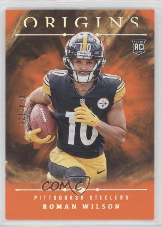 2024 Panini Origins Rookies Orange 74/125 Roman Wilson #138 Rookie RC 3hk