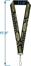 Buckle Down Lanyard-1.0"-Ford F-150 Works Hard, Plays Harder./Stars One Size Mul