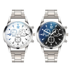 BOGOF Buy One Get One Free Cheap Basic Metal Stainless Steel Strap Watches UK 2x