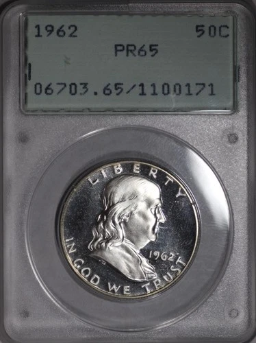 1962 Franklin Half Dollar 50C - PCGS PF66 OGH Rattler (Cameo Contrast!) PQ+ #340