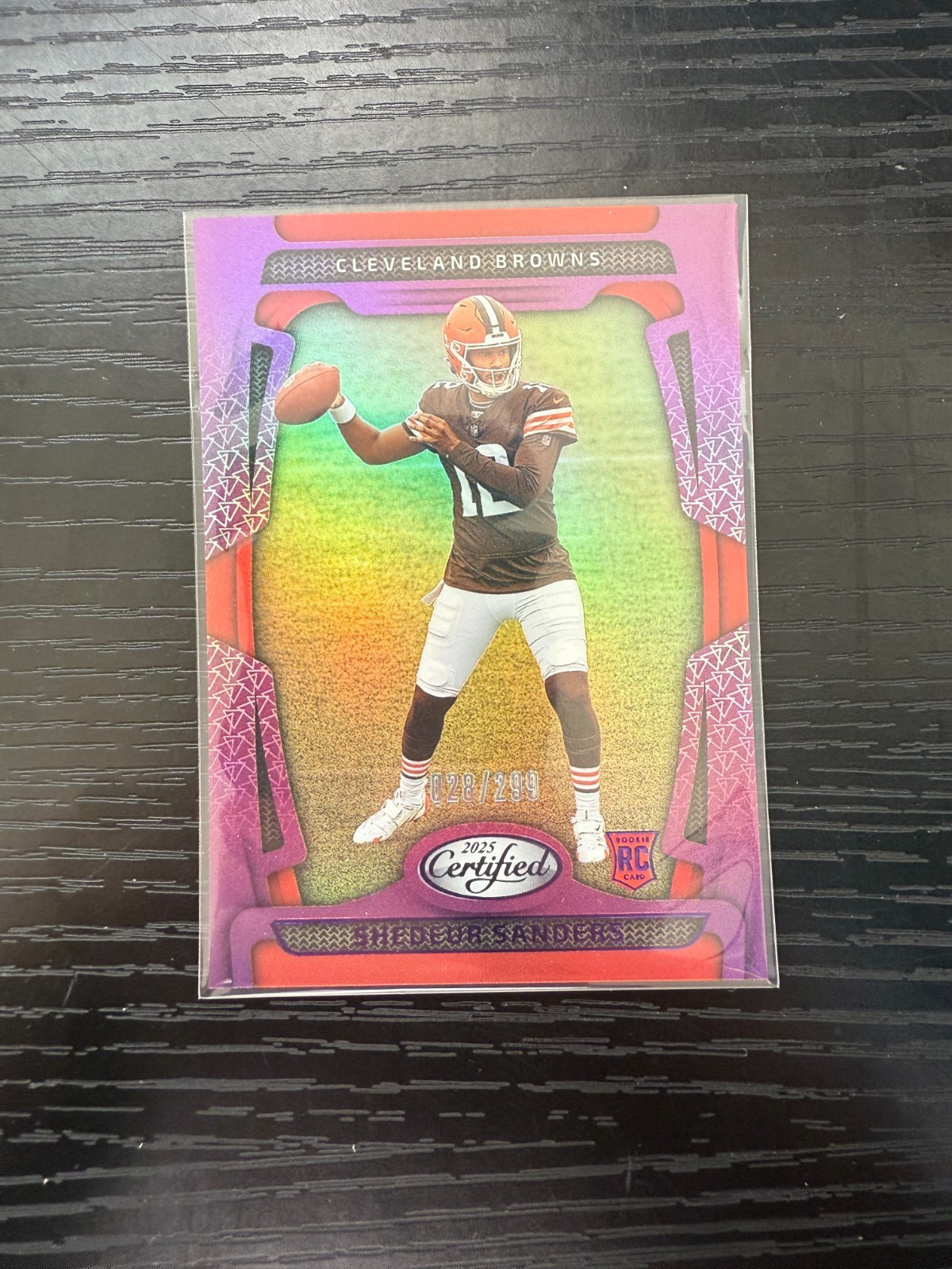 2025 Panini Certified - Shedeur Sanders Browns #101 Mirror Purple /299 (RC)