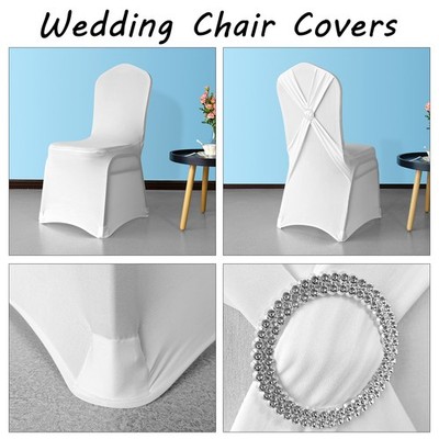 1-100 Stck. Weiß Spandex Stuhl Abdeckung Hochzeit Bankett Empfang Party Event Dekor