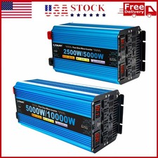 5000W/10000W 2500W/5000W Pure Sine Wave Power Inverter 12V 24V to 110V Converter