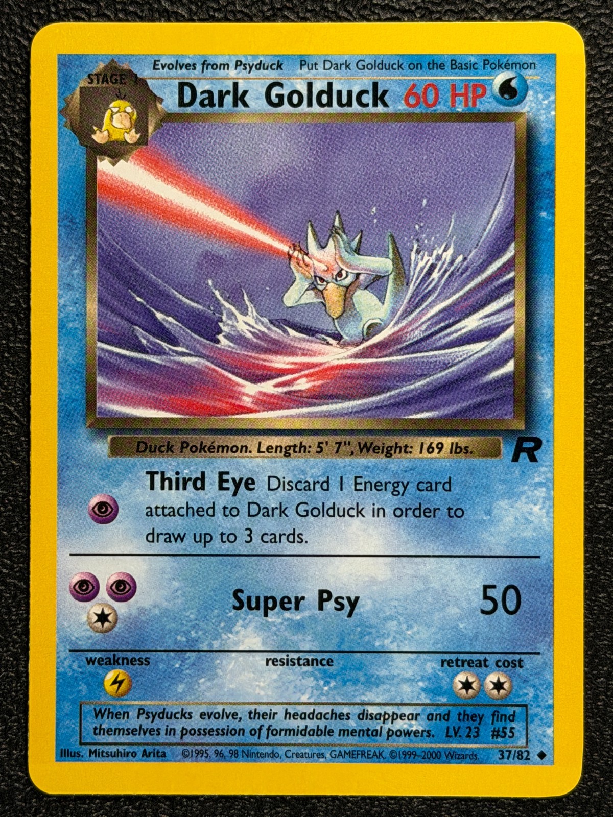 Dark Golduck 37/82 Base Set Series Team Rocket Uncommon Stage 1 Pokemon Card NM