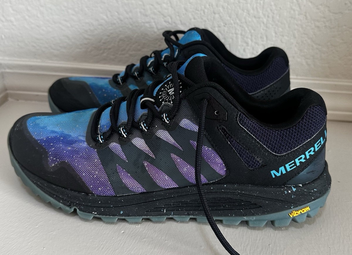 Merrell Men\'s Athletic Shoes in Blue and Black Merrell Wildwood Aerosport Womens 8 Black Blue Hiking Shoes  main image 2