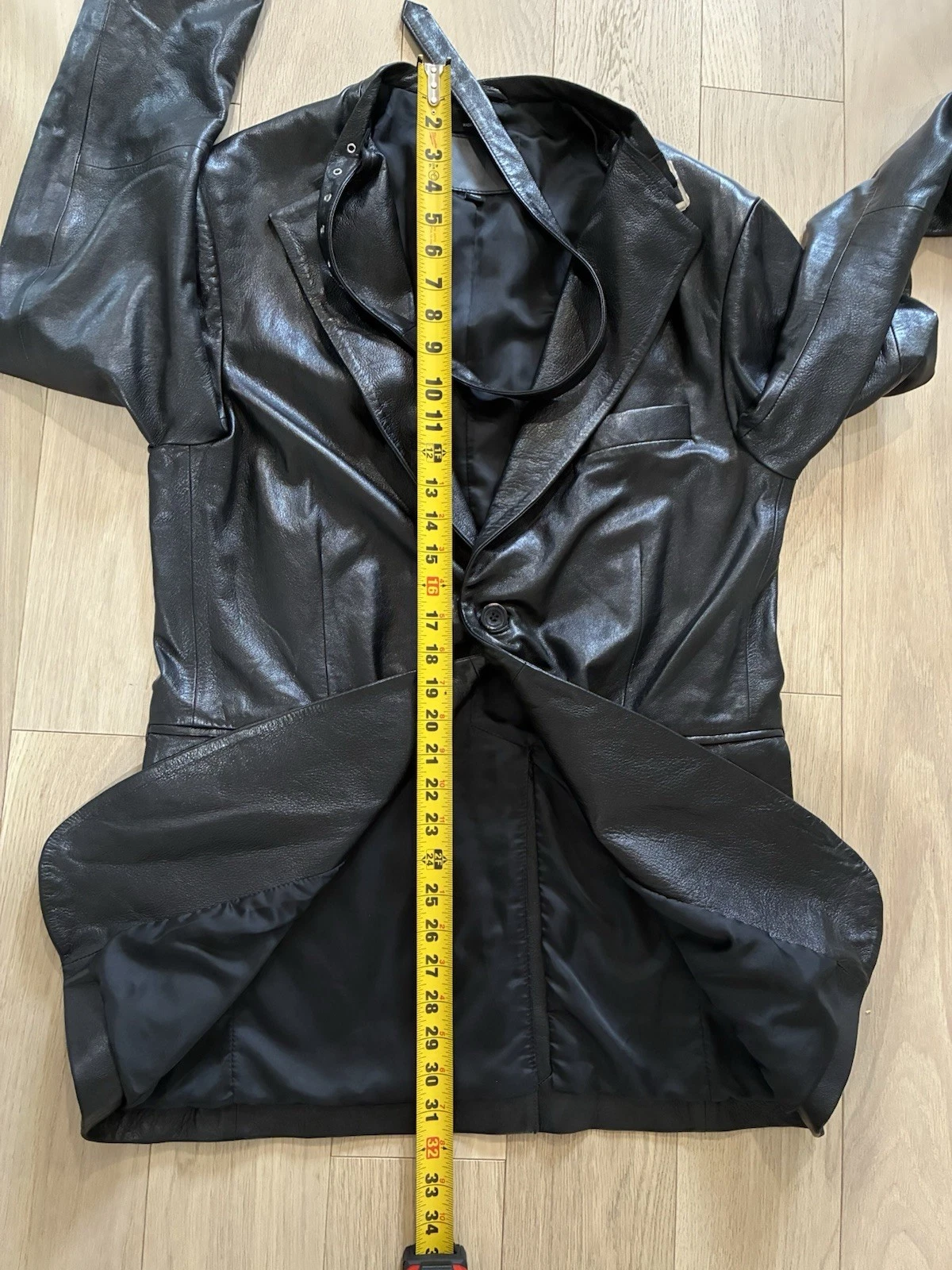 $2995 New R13 Belt Collar Leather Jacket Small Goth Glam Rock Owens Avantgarde - product detail image 13