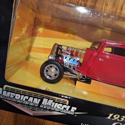 NEW Rare ERTL 1:18 Scale AMERICAN MUSCLE 1934 RED FORD COUPE