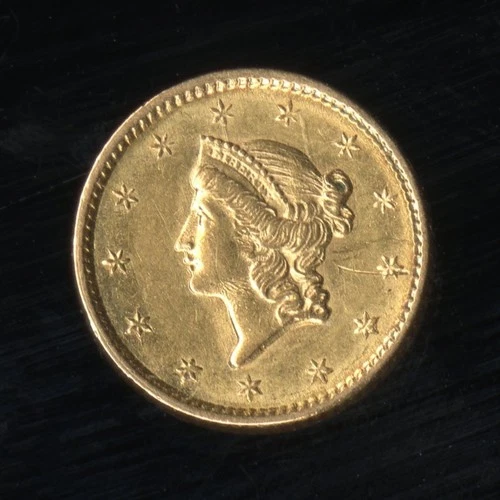 US Coin 1853 Liberty Head Gold Dollar Type 1 BU NO RESERVE!