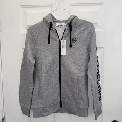 Sergio Tacchini  Namar Zip Front Gray Hoodie Sweatshirt Size S ( M45)