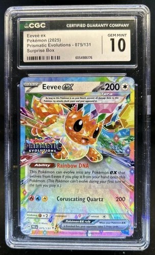 2025 Pokemon Prismatic Evolutions Eevee ex Promos #075/131 CGC 10