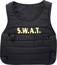 KINDER S.W.A.T. KUGELSICHERE WESTE / Karneval Fasching Jungen Polizei SEK SWAT