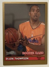 2005/06 TOPPS BAZOOKA DIJON THOMPSON PHOENIX SUNS SIGNED GOLD ROOKIE RC CARD 212