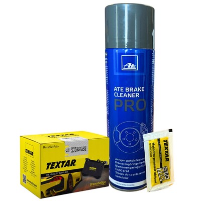 TEXTAR Bremsbeläge Vorne + Reiniger + Paste für BMW 1 F40 X1 F48 MINI F55 F56