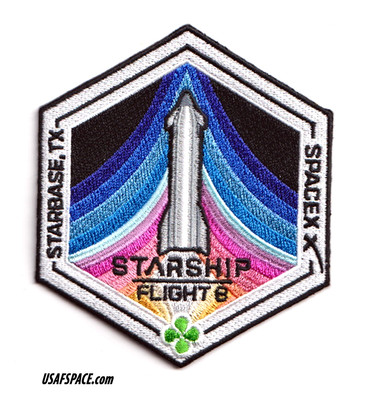 Authentic SPACEX -STARSHIP TEST FLIGHT-8 -SUPER HEAVY- Mission Employee PATCH