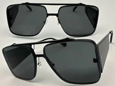 Men Classic Retro Hardcore Hip Hop Rapper SUNGLASSES Large Black Frame Dark Lens