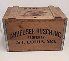 Vintage Budweiser Anheuser Busch Wooden Beer Crate Box