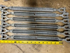 SET OF 8 - CHICAGO HARDWARE TURNBUCKLE - JAW & JAW - GALVANIZED - 03079 3