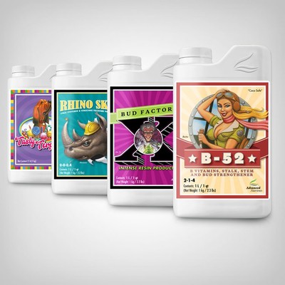 Advanced Nutrients Düngerset 4er Rhino Skin Nirvana B-52 Bud Factor X Blütekraft