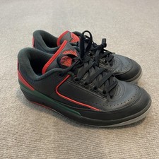 Jordan Air Jordan 2 Retro Low Shoes Youth Size 7Y Black Red Green FJ6869-006