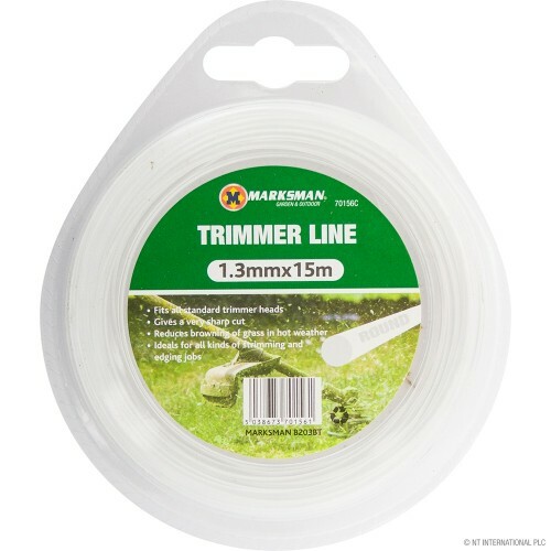 2 Packs 15m x 1.3mm Grass Strimmer Line Nylon String Medium Electric Trimmer