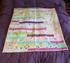 Quilt Baby Crib Flannel Blanket Toddler Purple Bunnies Flowers Pink Stars Ducks