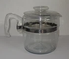 Vintage Pyrex Percolater Flameware Glass Coffee Pot Stovetop  7756, 77-H, A-26