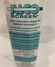 AlcoScreen Simple 2-Minute Saliva Alcohol Test 24/box CLIA Waived