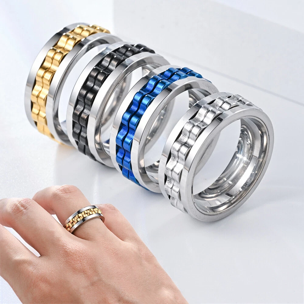 Multi Styles Mix Rotating Stainless Steel Spin Ring Bands For Him For Men  And Women Wholesale Party Jewelry With Fast Delivery From Lmsjfyshop,  $21.57 | DHgate.Com