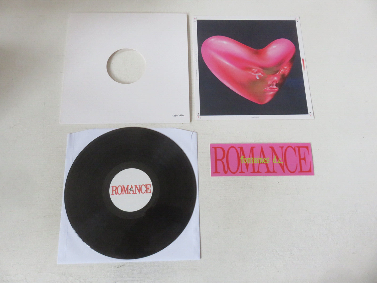 FONTAINES D.C. Romance FIRST PRESSING VINYL LP & PRINT & STICKER