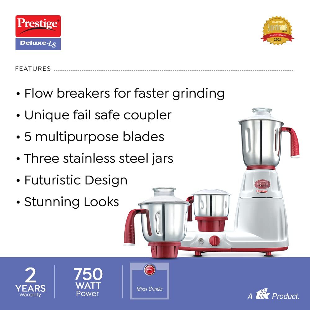 prestige deluxe ls total mixer grinder