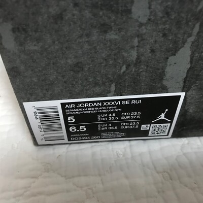Nike Air Jordan XXXVI SE Rui Hachimura Black Samurai Men's SZ 5