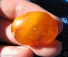 Natural Baltic amber 3 g yolk yellow polished bead gemstone Russia jewelry