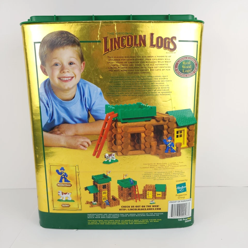 LINCOLN TRONCOS Wild West Frontier Set 100 piezas Cabaña Madera Real Caballo Mariscal 00946 Foto 2 de 4