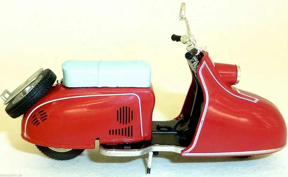 IWL Pitty Motorrad Motorroller rot DDR 1:24 ATLAS 7168116 NEU OVP LA2 µ - Bild 4 von 4