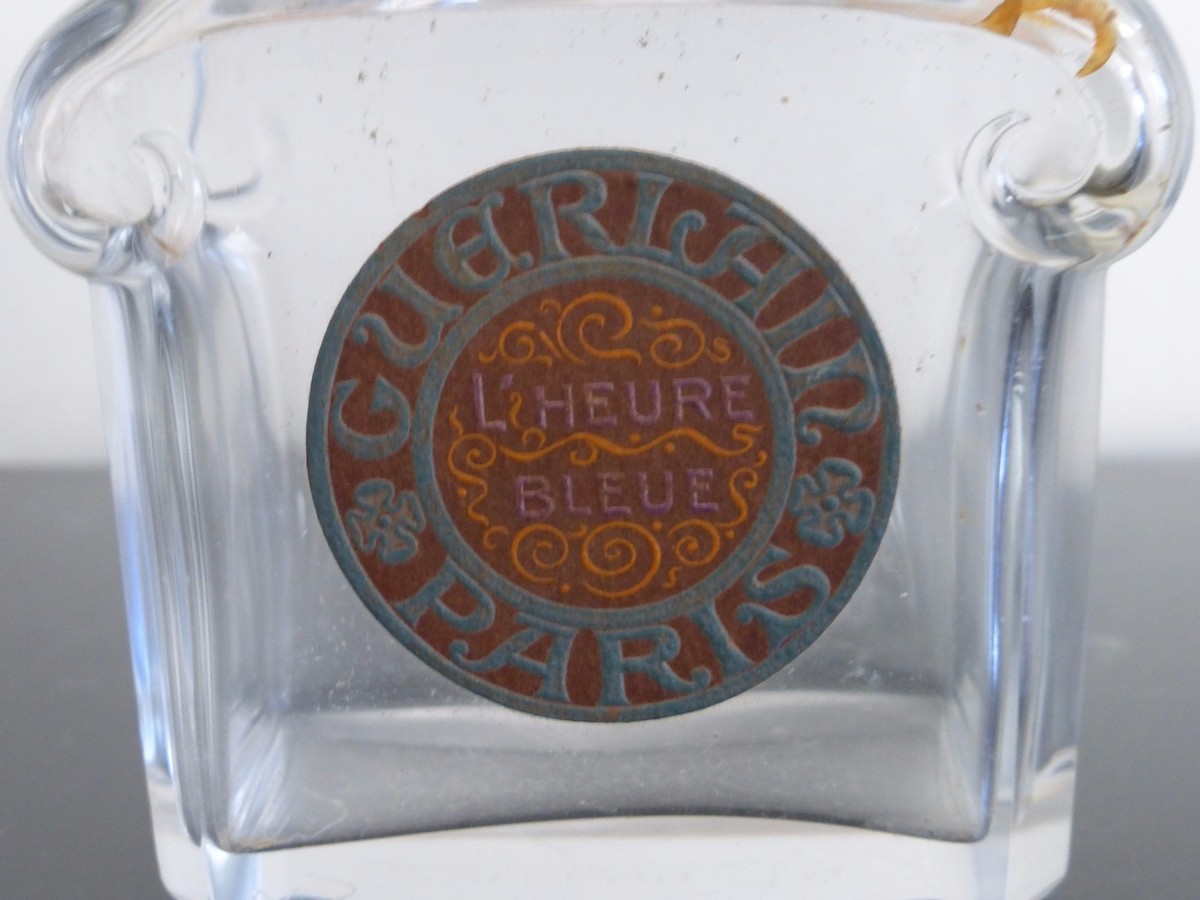 Vintage Guerlain L' Heure Bleue Crystal Nancy Empty Perfume Bottle