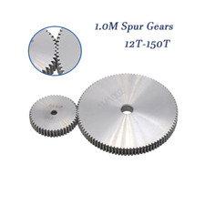 1.0M Spur Gears With 12 To 150 Teeth Metal Spur Transmission Gear 45 Steel