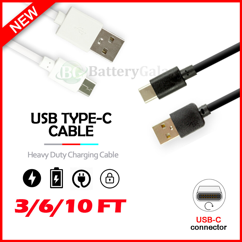 Lot 1-100 Type-C 3 6 10 FT Cable for Motorola Moto G Fast/Power/Stylus/5G Plus