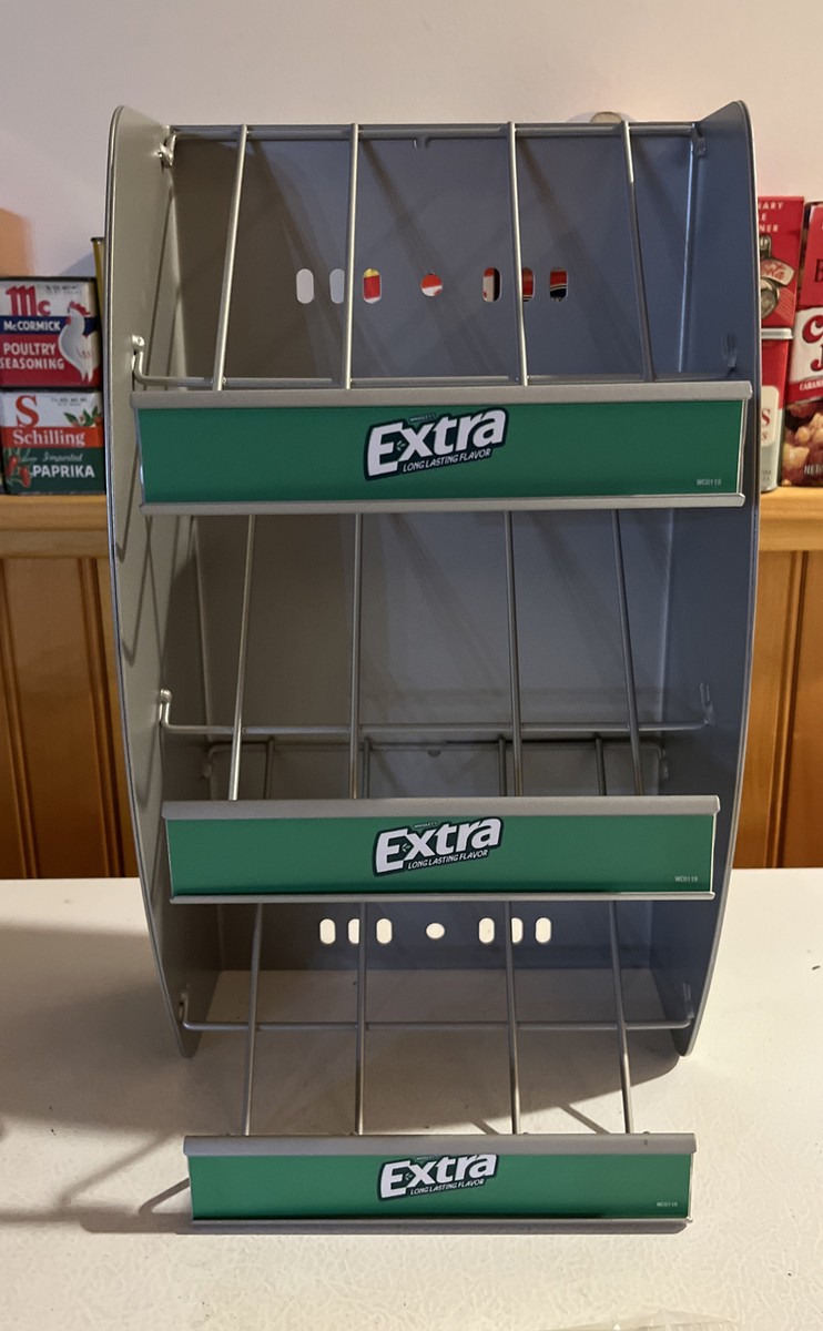 Extra Gum Advertising Display Rack Counter Top or Mounted NOS