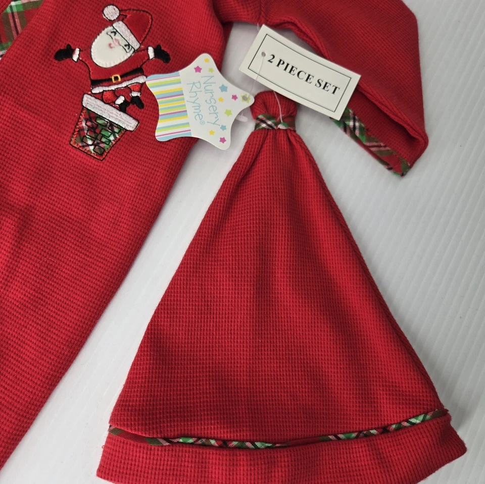 Pijama Footie Bebé Navidad Con Sombrero Inspirado De Colección Papá Noel 3-6 meses Nuevo Con Etiquetas Foto 2 de 4