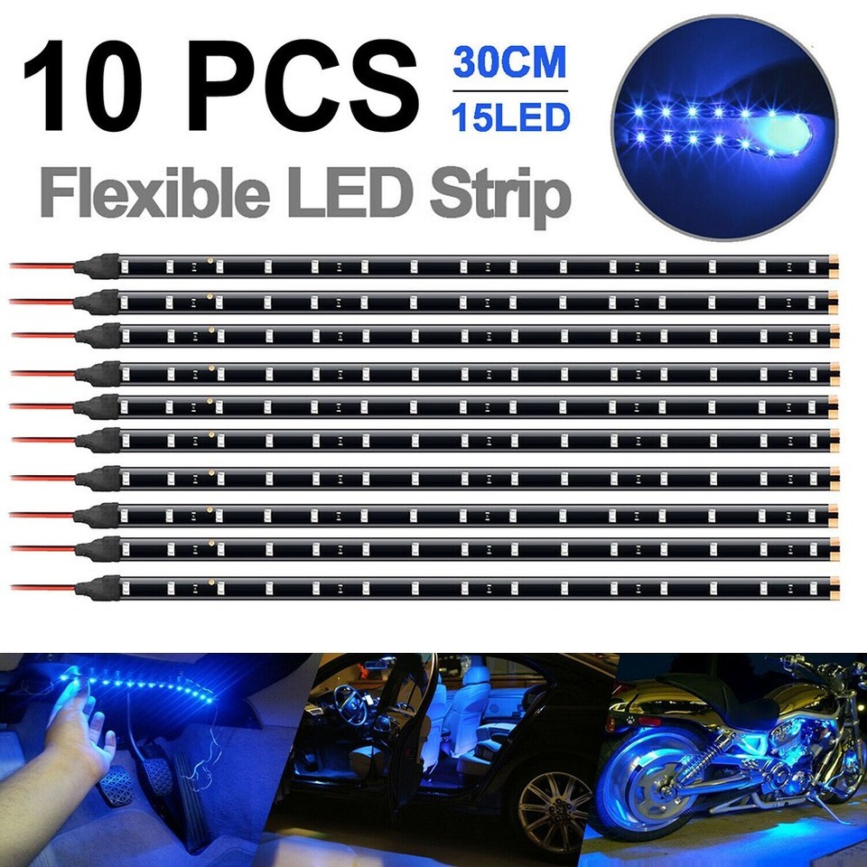 Strip Light Rear trunk Vehicle body Interior 10Pcs set 30cm 15SMD