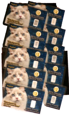 #ad SILVER 1 15 GRAM 999 FINE BAR 10 PAK RAG DOLL KITTY LOVER SERIES 27b $16.43